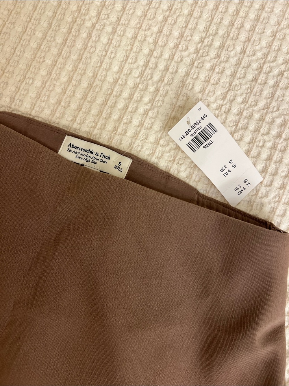 Abercrombie & Fitch Scarlett Curve Love Mini Skort Small Brown